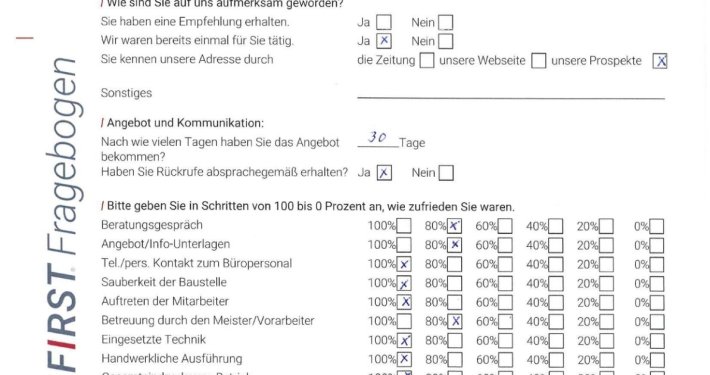 Kundenbefragungsbogen 100TOP