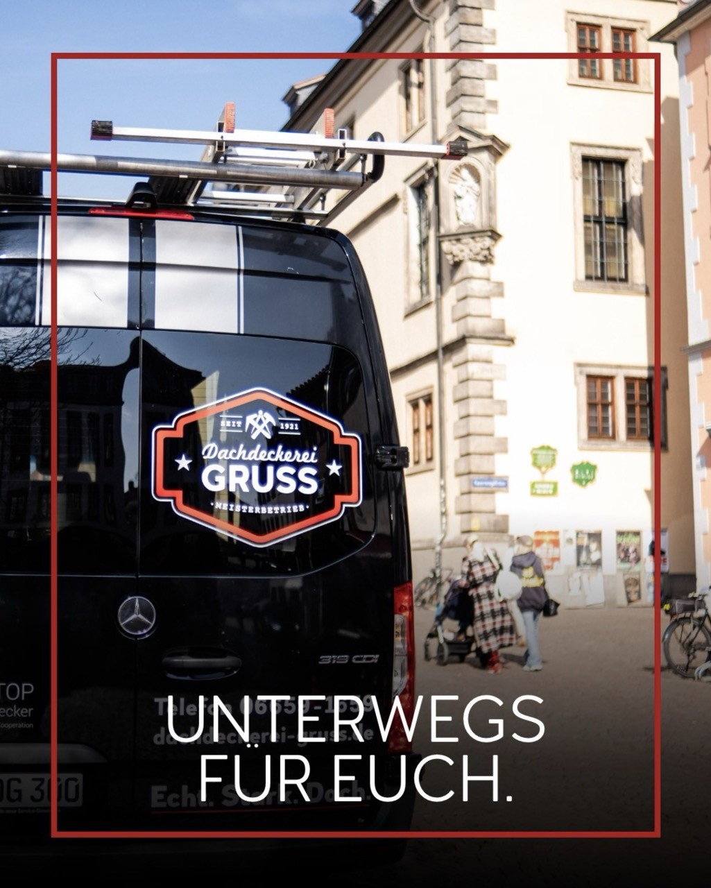 Unterwegs für Euch in der Region Fulda - Dachdeckerei Gruß aus Eichenzell Unsere Firmenfahrzeuge sind für Euch in der Region Fulda unterwegs - Dachdeckerei Gruß aus Eichenzell